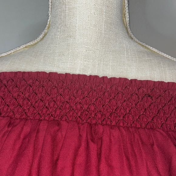 Abercrombie & Fitch Burgundy Off-Shoulder Blouse - Picture 5 of 5